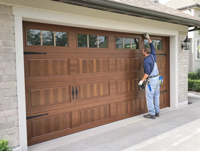 Custom garage door showcase by Eastvale Garage Door Repair in Eastvale