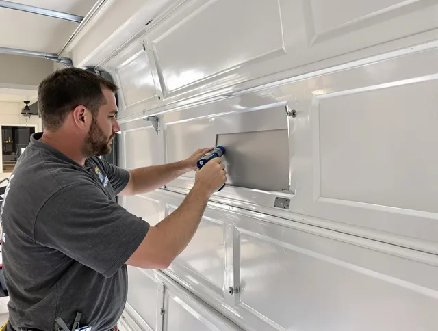 Garage door panel repair by Eastvale Garage Door Repair in Eastvale